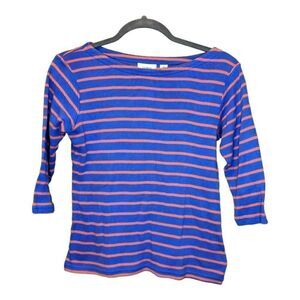 L.L Bean 3/4 Sleeve Striped Top